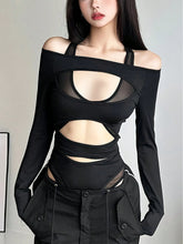 Women Hollow-Out Design Long Sleeve Fitted Elegant Sexy Romantic Bodysuit
